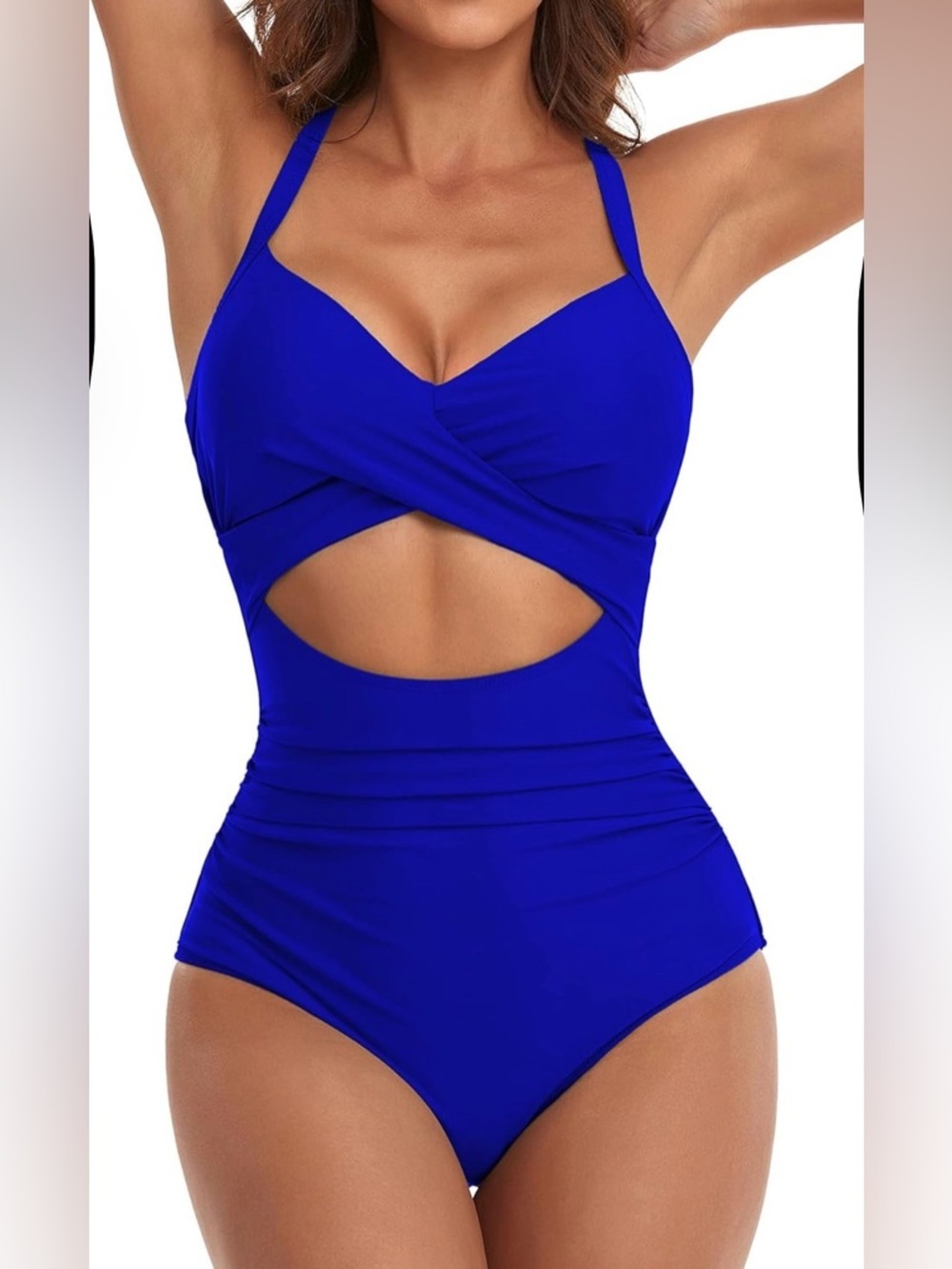 Eomenie Women's One Piece Swimsuits Tummy Control Cutout High Waisted
